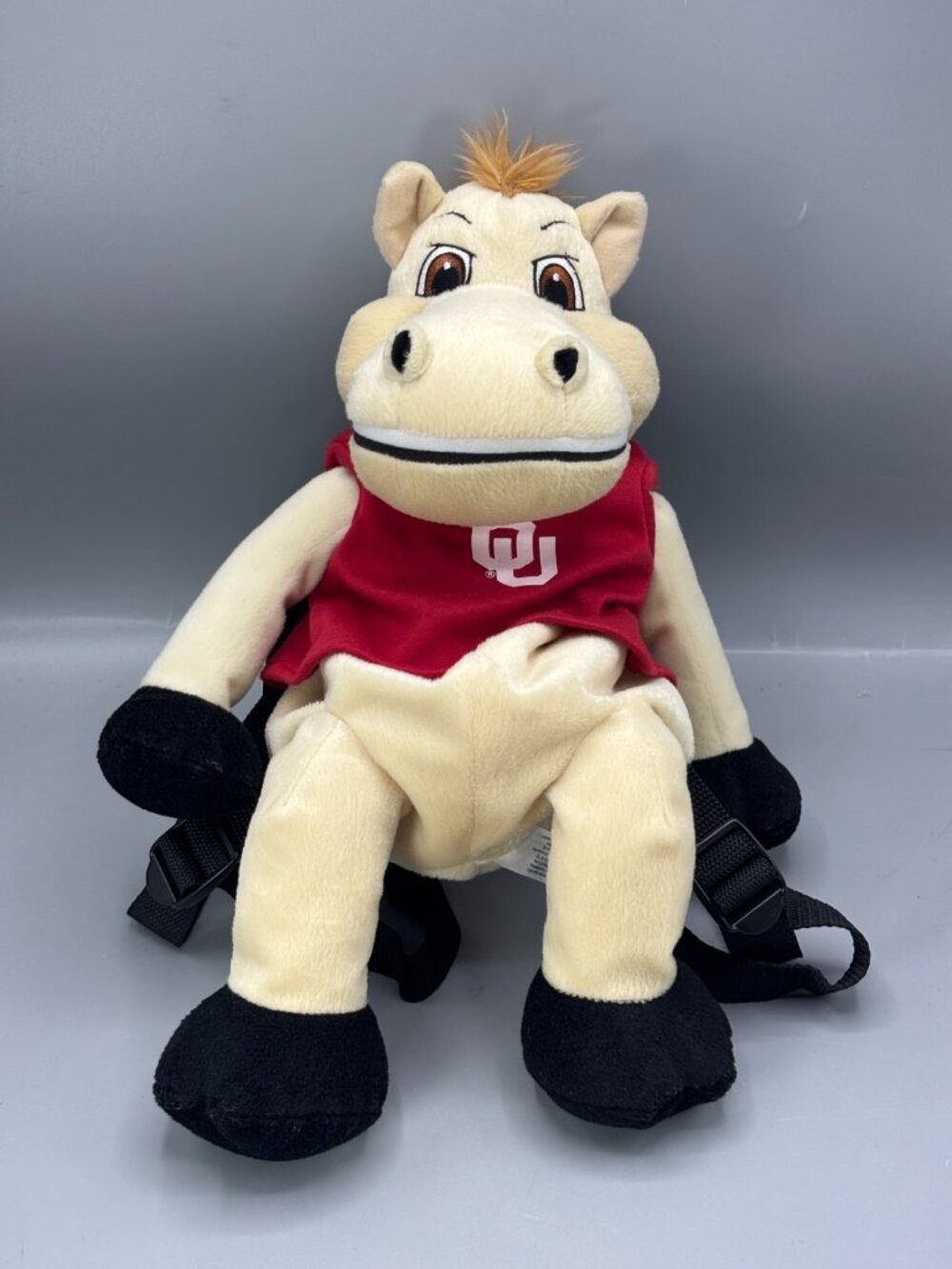 University of Oklahoma Boomer Sooner Horse Stuffed Animal Backpack Teamheads